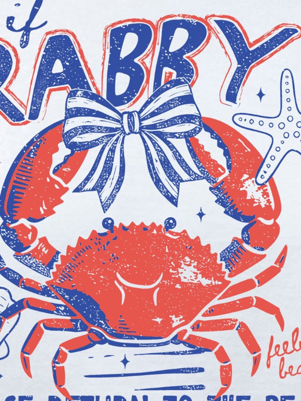 If Crabby Return to Beach distressed design crewneck sweatshirt White - Picture 3 of 4